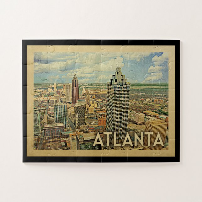 Atlanta Skyline Atlanta Vintage Travel (Horizontal)
