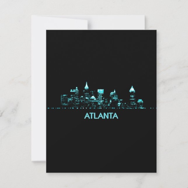 Atlanta-Skyline Dankeskarte (Vorderseite)