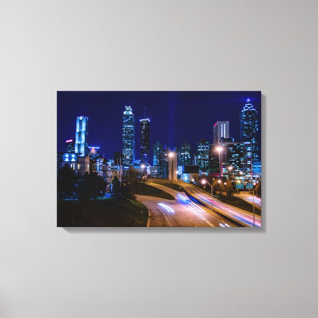 Atlanta Skyline en toile de nuit (Recto)