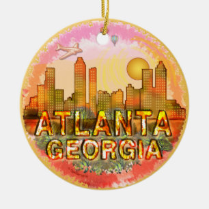 Atlanta Skyline Keramikornament