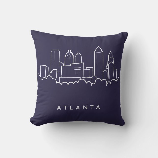 Atlanta-Skyline Kissen (Vorderseite)