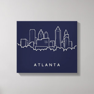 Atlanta Skyline Leinwanddruck
