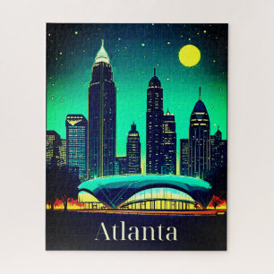 Atlanta Skyline unter einem Sternenhimmel