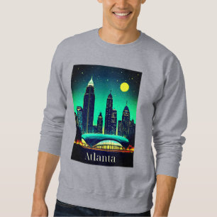 Atlanta Skyline unter einem Sternenhimmel Sweatshirt