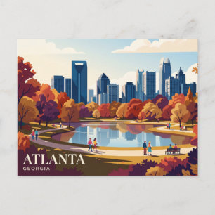 Atlanta Skyline USA Postkarte