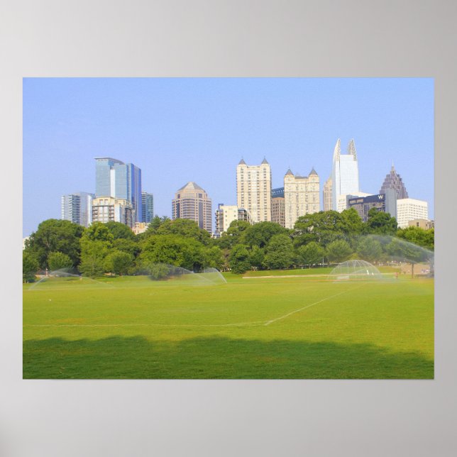 Atlanta Skyline von Piedmont Park Poster (Vorne)