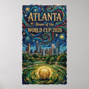Atlanta Soccer Art 2026 Stadion Stadtgestaltung Poster