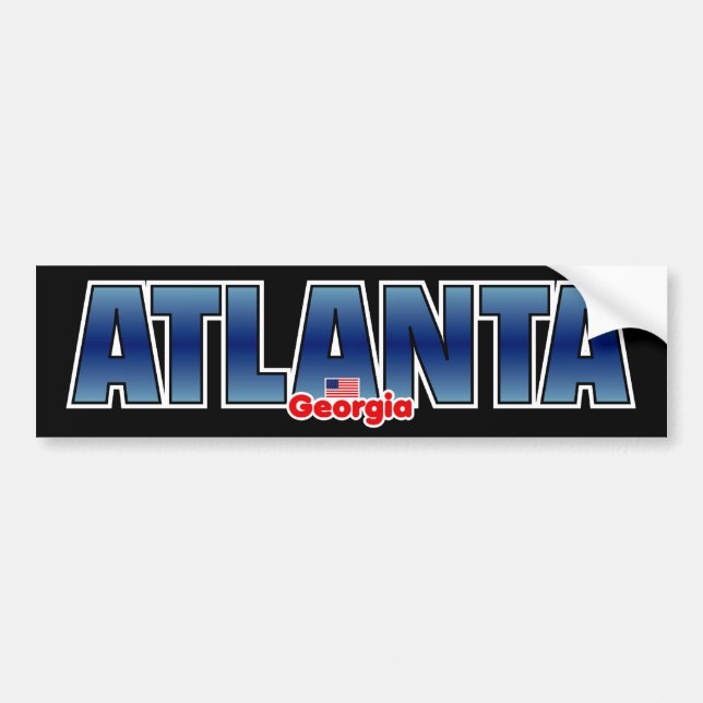 Atlanta-Stoßdämpfer Autoaufkleber (Vorne)