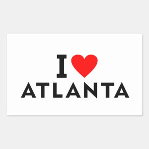 Atlanta Vereinigte Staaten Amerika USA Liebesstadt Rechteckiger Aufkleber