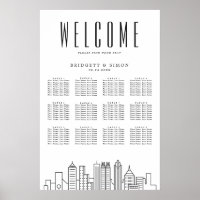 Atlanta Wedding | 12 Tabelle Seating Chart
