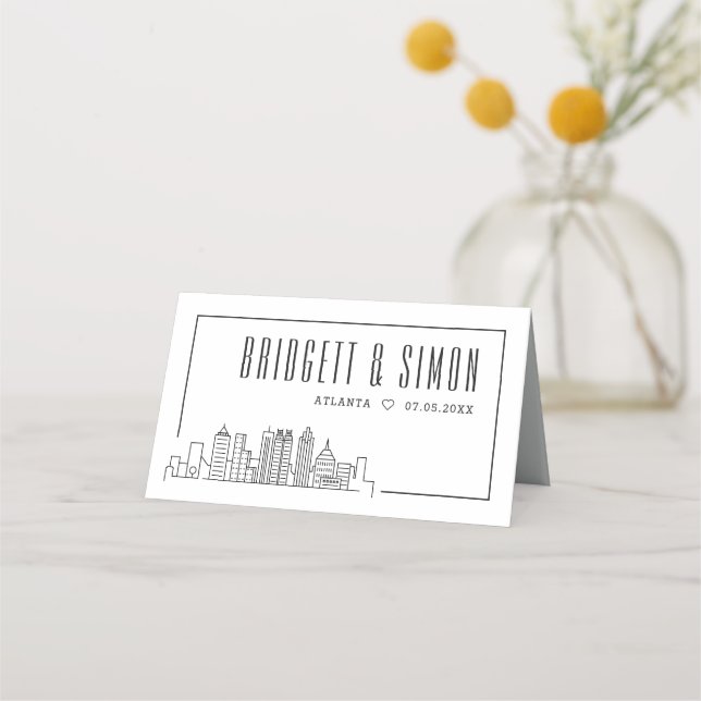 Atlanta Wedding | Place Table Name Cards Platzkarte (Rückseite)