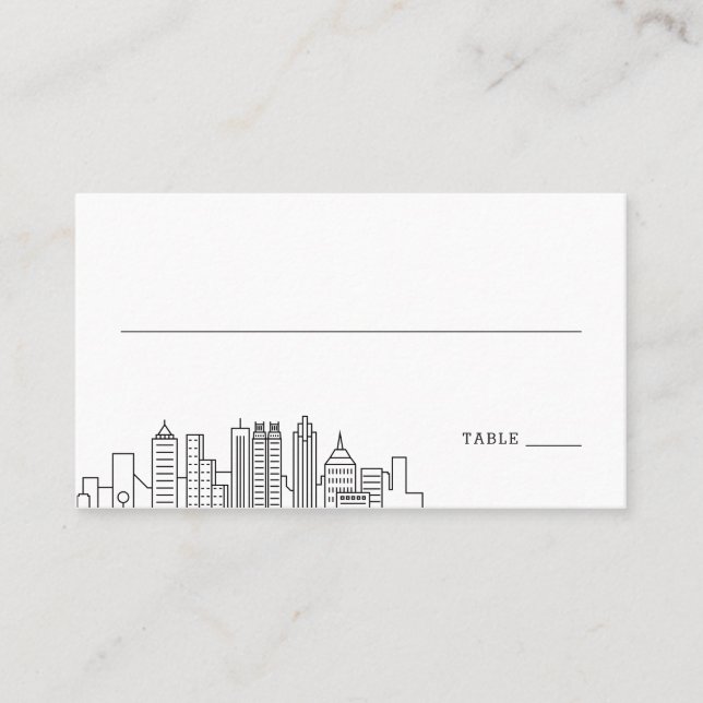 Atlanta Wedding | Platzkarten vorne und hinten (Vorderseite)