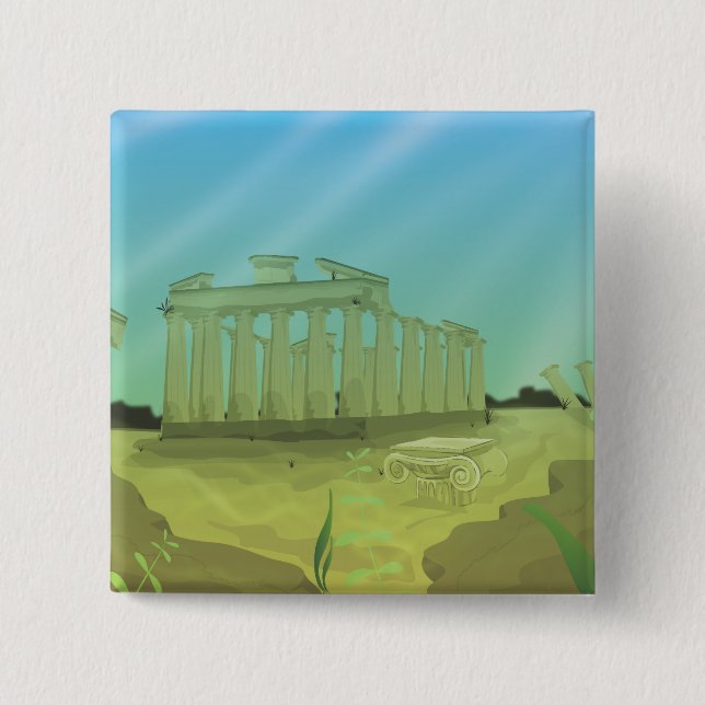 Atlantas cartoon landscape button (Vorderseite)