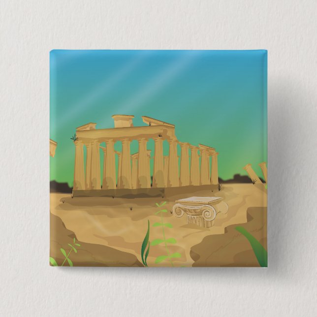 Atlantas cartoon landscape button (Vorderseite)