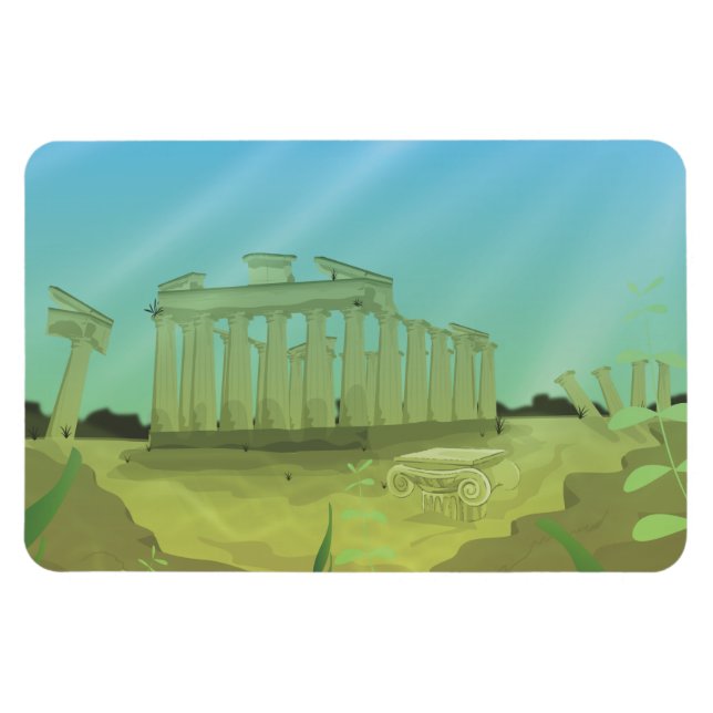 Atlantas Cartoon Magnet (Horizontal)