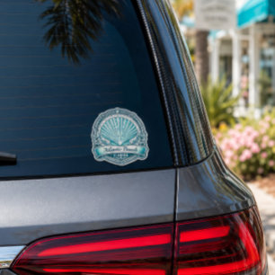 Atlantic Beach FL Küsten-Muschel-Emblem Aufkleber