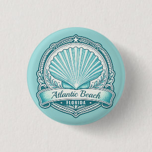 Atlantic Beach FL Küsten-Muschel-Emblem Button