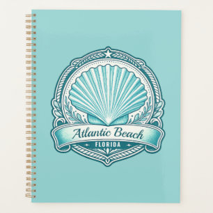 Atlantic Beach FL Küsten-Muschel-Emblem Planer