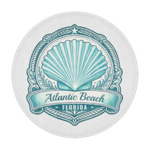 Atlantic Beach FL Küsten-Muschel-Emblem Schneidebrett