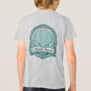 Atlantic Beach FL Küsten-Muschel-Emblem Tri-Blend Shirt