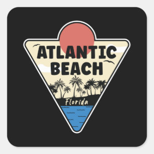 Atlantic Beach Florida Seashore Quadratischer Aufkleber