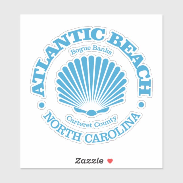 Atlantic Beach (Muschel) Aufkleber (Blatt)