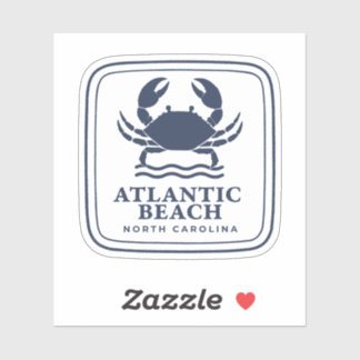Atlantic Beach North Carolina Blaue Krabbe Aufkleber