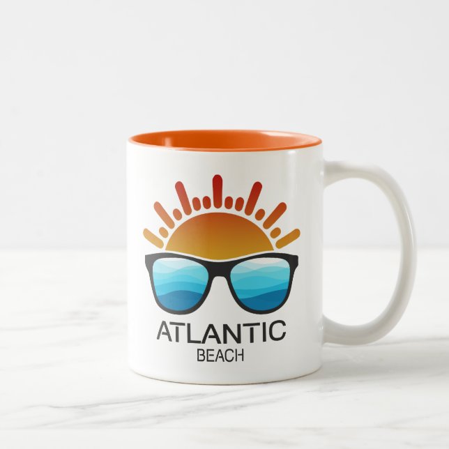 Atlantic Beach North Carolina Sonnenbrille Zweifarbige Tasse (Rechts)