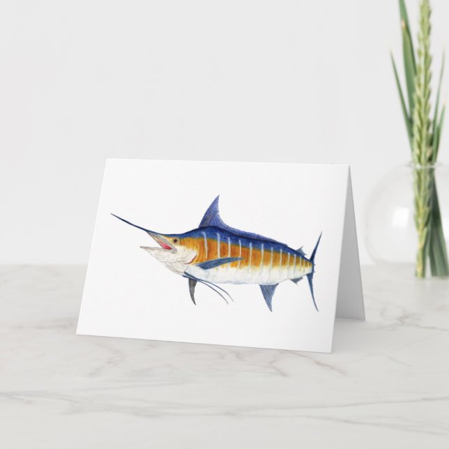 Atlantic Blue Marlin Karte (Vorderseite)