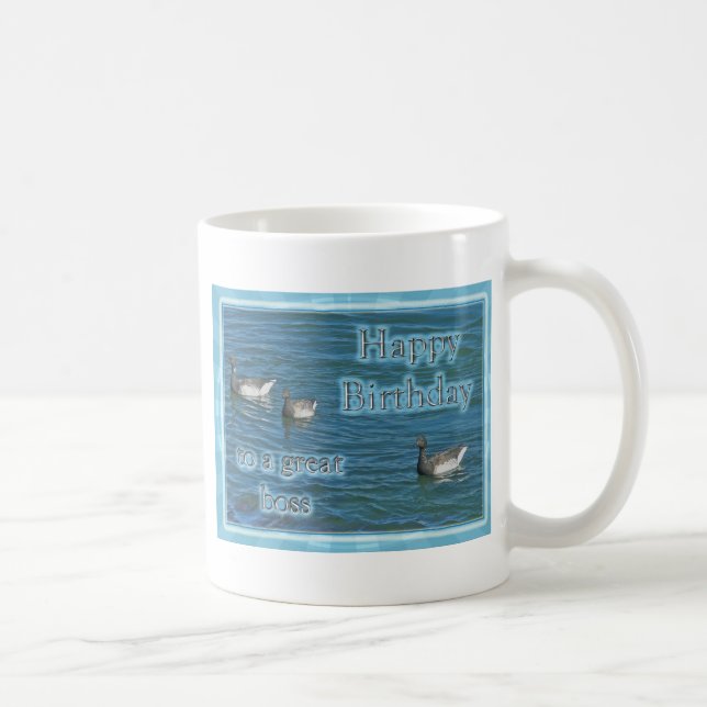 Atlantic Brant Geese Boss Birthday Kaffeetasse (Rechts)