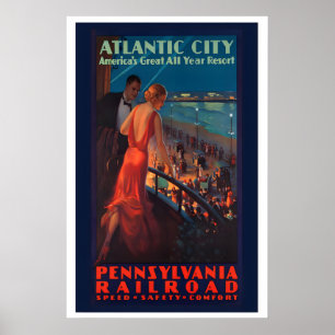Atlantic City Amerikas großartiges Ganzjahres-Reso Poster