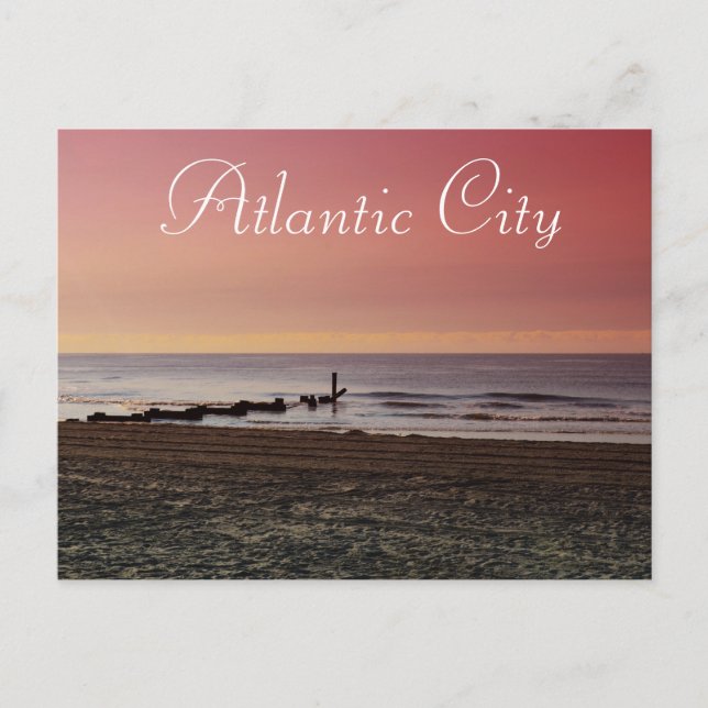 Atlantic City at Dusk Postkarte (Vorderseite)