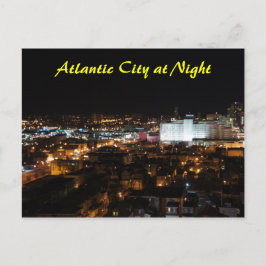 Atlantic City at Night Postkarte