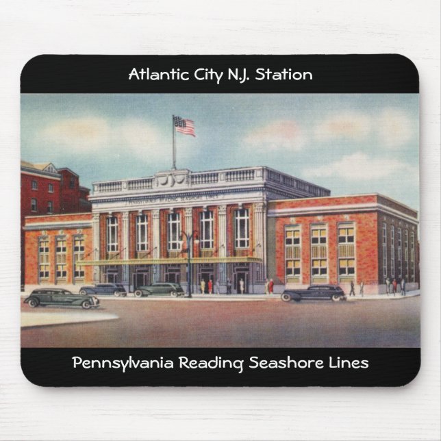 Atlantic City Bahnstation PRSL 1936 Mousepad (Vorne)