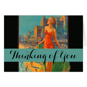 Atlantic City Beach Beauté Vintage Art