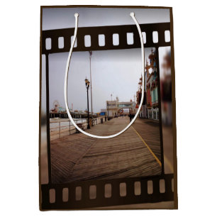 Atlantic City Beach Boardwalk auf Film Mittlere Geschenktüte
