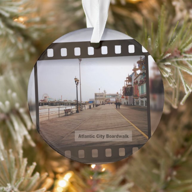 Atlantic City Beach Boardwalk auf Film Ornament (Baum)