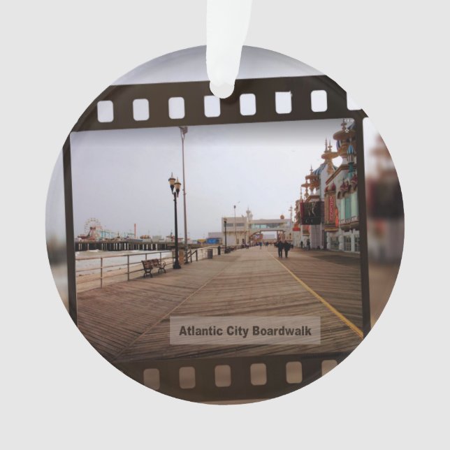Atlantic City Beach Boardwalk auf Film Ornament (Vorderseite)