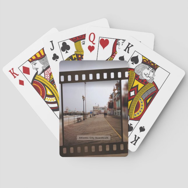 Atlantic City Beach Boardwalk auf Film Spielkarten (Rückseite)