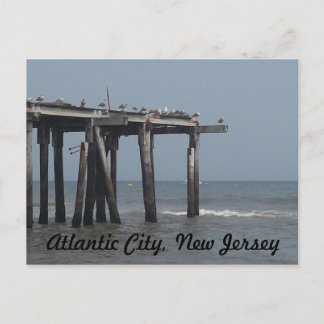 Atlantic City Beach mit Vogelschutzkarte Postkarte