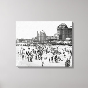 Atlantic City Beach u. Boardwalk, 1910 Leinwanddruck