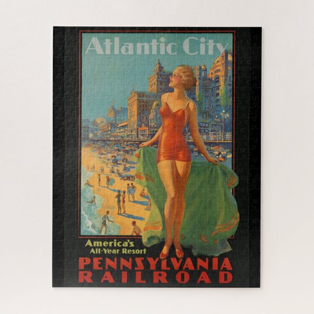 Atlantic City Beauty Vintages Kunstwerk (Vertikal)