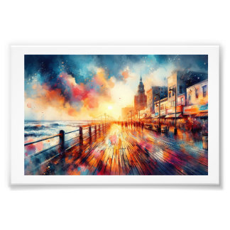 Atlantic City Boardwalk Sunset,  Fotodruck
