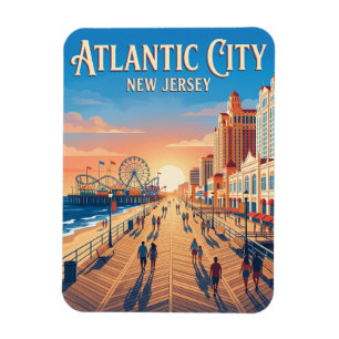 Atlantic City Boardwalk USA Magnet
