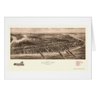 Atlantic City, carte panoramique de NJ - 1909