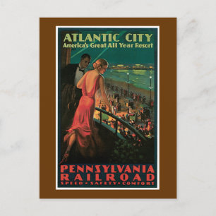 Atlantic City ~ Ganzjahres-Resort Postkarte