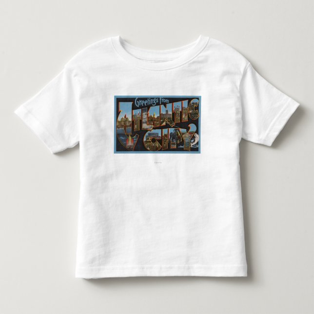 Atlantic City, New-Jersey - große Buchstabe-Szenen Kleinkind T-shirt (Vorderseite)