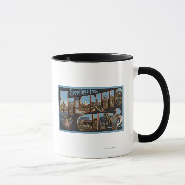 Atlantic City, New Jersey - Large Letter Scenes 2 Tasse (Rechts)