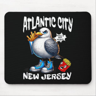 Atlantic City New Jersey Möwe Pommes Funn Mousepad