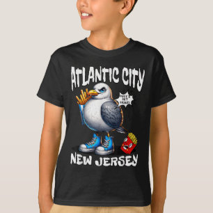 Atlantic City New Jersey Möwe Pommes Funn T-Shirt